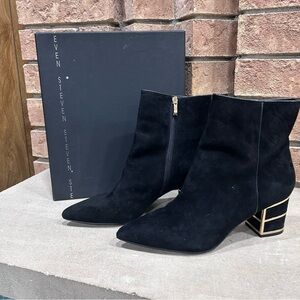 Steven by Steve Madden Black suede bailei booties women’s shoes size 8.5